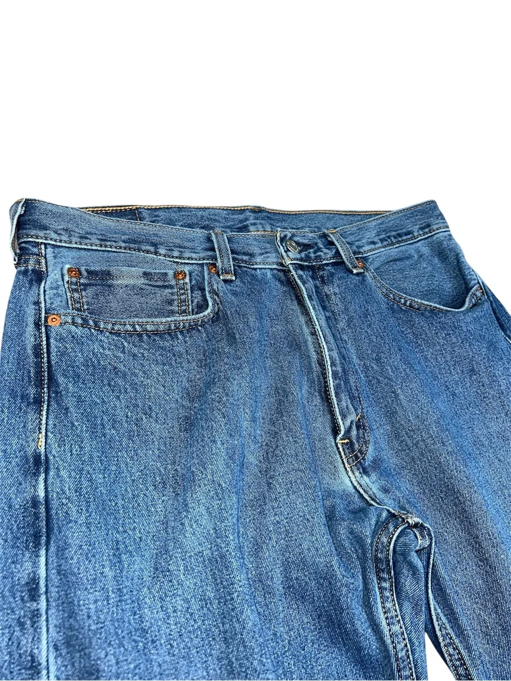 MEN’S LEVI’S 505 REGULAR FIT JEANS medium wash EUC size 36x30 100% COTTON